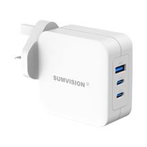 Sumvision  | SUMVISION Universal 3 Port USB Laptop Wall Charger, 100W, GaN,