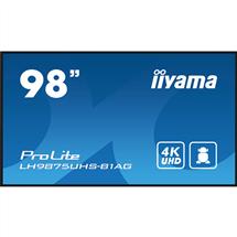 LED | iiyama LH9875UHSB1AG Signage Display Digital signage flat panel 2.49 m