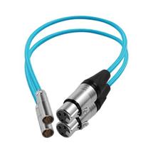 Mini XLR Male to XLR Female Audio Cable (2 Pack) - Blue