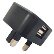Vido Dual USBA Wall Plug Charger, 2x USBA, UK Plug, 2.1A, Fast