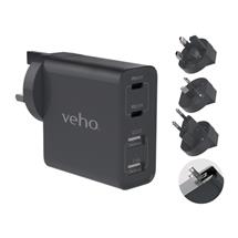 Ac Adapters and Chargers | Veho TA-45 Multi region universal USB charger plug adapter