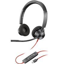 POLY Blackwire 3320 Stereo USB-C Headset +USB-C/A Adapter
