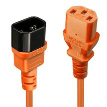 Lindy 2m IEC Extension Cable, Orange | Quzo UK