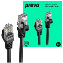 PREVO CAT6-BLK-3M networking cable Black | Quzo UK
