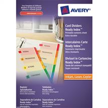 Avery ReadyIndex 1-20 divider Cardboard Multicolour