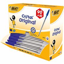 Ballpoint & Rollerball Pens | BIC Cristal Blue Stick ballpoint pen Medium 100 pc(s)