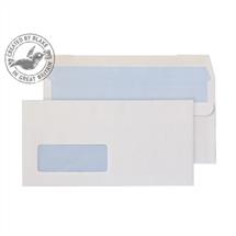 Window Envelopes | Blake White Window Self Seal Wallet DL 110X220mm 90gsm (Pack 50)