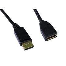 Displayport Cables | Cables Direct 2m DisplayPort M/F Black | In Stock | Quzo UK