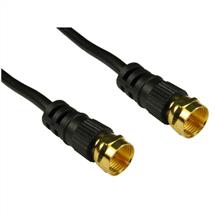Cables Direct F M/M, 10m coaxial cable Black | In Stock