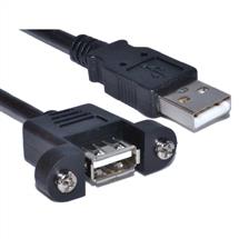 Cables Direct Panel Mount Shielded USB cable 3 m USB 2.0 USB A Black