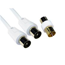Cables Direct TV Coax 20m coaxial cable F White | In Stock