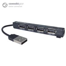Groupgear | connektgear 4 Port Hub USB 2 - Bus Powered - Black