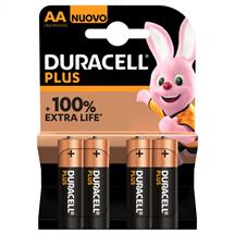 Disposable Batteries | Duracell Plus 100 Single-use battery AA Alkaline | Quzo UK