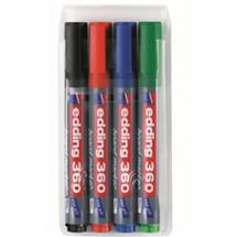 Edding 360/4 S marker 4 pc(s) Black, Blue, Green, Red