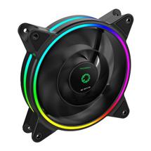 GameMax | GameMax Razor 12cm PWM Rainbow ARGB Dual Ring Case Fan, Hydro Bearing,