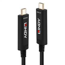 Cables | Lindy 15m Fibre Optic Hybrid USB Type C Cable, Audio / Video Only