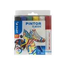 Pilot Pintor Classic marker 6 pc(s) Bullet tip Black, Blue, Green,
