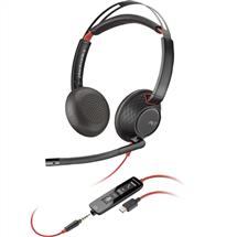 POLY Blackwire 5220 Stereo USBC Headset +3.5mm Plug +USBC/A Adapter