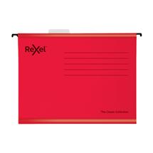 Rexel 2115589 hanging folder A4 Cardboard Red | In Stock