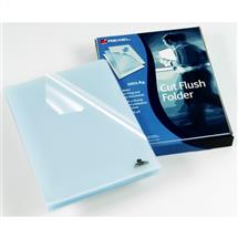 Transparent | Rexel Cut Flush Folders A4 Clear (100) | In Stock | Quzo UK