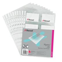 Rexel | Rexel Nyrex™ Business Card Pockets (10) | In Stock