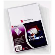 Rexel | Rexel Nyrex™ Single Wallets A4 Clear (25) | In Stock
