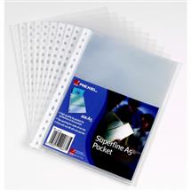 Rexel Superfine Top Opening Embossed A5 Pocket Clear (20)