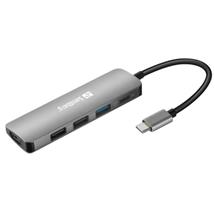 4K Ultra HD | Sandberg USB-C Dock HDMI+3xUSB+PD 100W | In Stock | Quzo UK