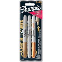 Sharpie | Sharpie 1986006 marker 3 pc(s) Fine tip Bronze, Gold, Silver