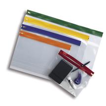 Snopake "Zippa Bag S" Assorted Colour Packs, A3 Assorted Plastic