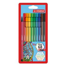 STABILO Pen 68 felt pen Multicolour 10 pc(s) | Quzo UK