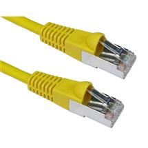Cables Direct 5m CAT6a, M - M networking cable Yellow S/FTP (S-STP)
