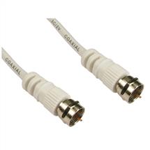 Cables Direct F M/M, 10m coaxial cable White | In Stock