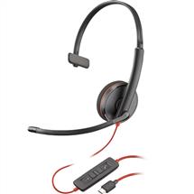 HP Headsets | POLY Blackwire 3210 Monaural USB-C Headset +USB-C/A Adapter (Bulk)