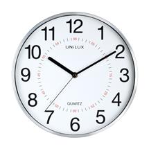 Top Brands | Unilux Clock Aria 285mm Diameter Metal Grey Rim 400094280