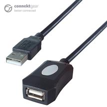 connektgear 15m USB 2 Active Extension Cable A Male to A Female  High