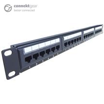 ABS synthetics | connektgear 24 Port Patch Panel (Cat6) IDC Punch Down 19 inch