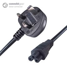 connektgear 5m UK Mains Power Cable UK Plug to C5 (Cloverleaf) Socket