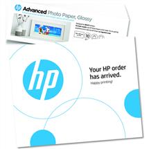HP Advanced Photo Paper, Glossy, 65 lb, 4 x 12 in. (101 x 305 mm), 10