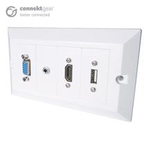Dp Building Systems Wall Plates & Switch Covers | connektgear 5m AV Snapin Modular Cable Kit  HDMI/VGA/USB Type B/3.5mm