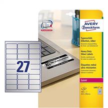 Avery L601120 selfadhesive label Rounded rectangle Permanent Silver