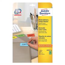 Avery L603320 selfadhesive label Rounded rectangle Removable Green 480