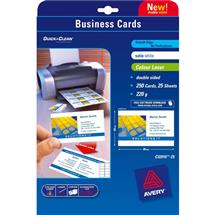 Avery Quick&Clean 85 x 54 mm (x25) | Avery Quick&Clean 85 x 54 mm (x25) business card 250 pc(s)