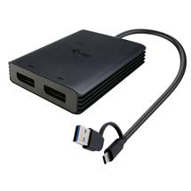 I-Tec | i-tec USB-A/USB-C Dual 4K/60 Hz DisplayPort Video Adapter
