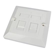 Cables Direct Single Cat6 Faceplate 2 Port outlet box White