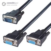 connektgear 150mm VGA Monitor Splitter Cable - Male to 2 x Female