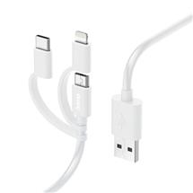 Hama 00201535 USB cable USB 2.0 1 m USB A Micro-USB B White