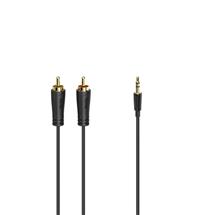 Hama 00205261 audio cable 3 m 2 x RCA 3.5mm Black | Quzo UK