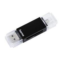 Hama Basic card reader USB 2.0/Micro-USB Black | Quzo UK