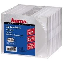 Hama CD Slim Box, 25 pcs./pack 1 discs Transparent